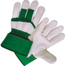 Cow Grain Fleecy Lined Leather Winter Work Glove-3107